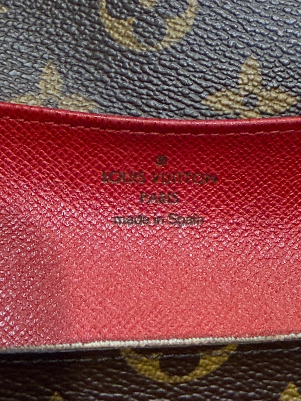 LOUIS VUITTON Portefeuille EMILIE WALLET MONOGRAM CANVAS ROUGE RED Box Dust Bag - Picture 13 of 14